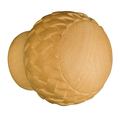 Osborne Wood Products 1 1/2 x 1 1/2 Basketweave Knob in Rubberwood (paintgrade)</ 30011RW